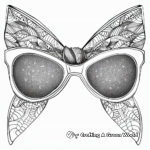 Retro Cat-eye Glasses Coloring Pages 3