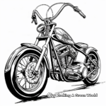Retro Lowrider Bike Coloring Pages 3