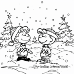 Retro Styled Charlie Brown Christmas Scene Pages 1