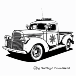 Retro Vintage Police Truck Coloring Pages 1