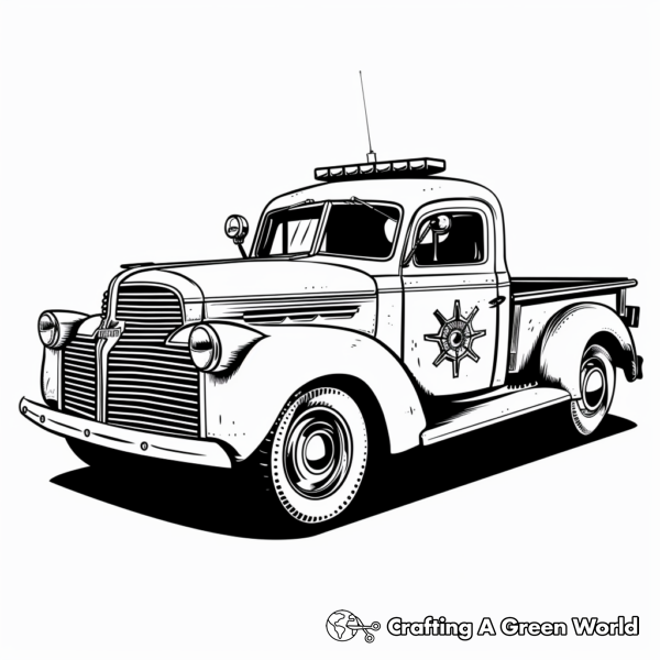 Police Truck Coloring Pages - Free &amp; Printable!