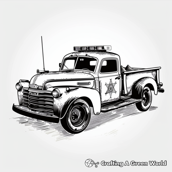 Police Truck Coloring Pages - Free &amp; Printable!
