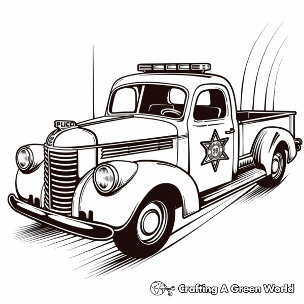 Police Truck Coloring Pages - Free &amp; Printable!