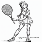 Retro Vintage Tennis Attire Coloring Pages 2