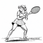 Retro Vintage Tennis Attire Coloring Pages 3