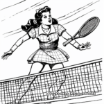 Retro Vintage Tennis Attire Coloring Pages 4