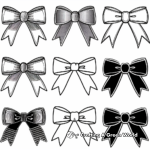 Ribbon Collection Coloring Pages: Satin, Grosgrain, Organza 1