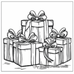 Ribbon on Gifts: Packaging-Scene Coloring Pages 2