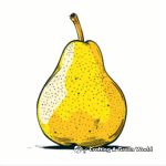 Ripe Yellow Pear Coloring Pages 1