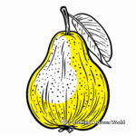 Ripe Yellow Pear Coloring Pages 3