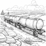 River Crossings of the Oregon Trail Coloring Pages 3