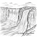 River Flow Waterfall Coloring Pages 2