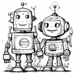 Robot Superheroes Coloring Pages: Cute Bots Saving the Day 2
