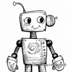 Robot Superheroes Coloring Pages: Cute Bots Saving the Day 4