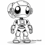 Robot Themed Blank Face Coloring Pages 2