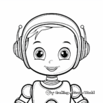 Robot Themed Blank Face Coloring Pages 3