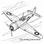 Robust World War II Plane Coloring Pages 2