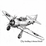 Robust World War II Plane Coloring Pages 4