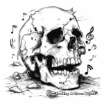 Rock & Roll Skull Coloring Pages for Music Lovers 1