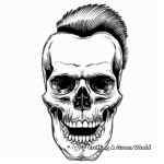 Rock & Roll Skull Coloring Pages for Music Lovers 2