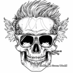 Rock & Roll Skull Coloring Pages for Music Lovers 3