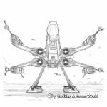 Rogue Squadron X-Wing Coloring Pages 2
