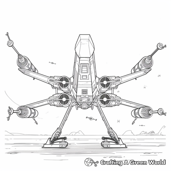 X-Wing Coloring Pages - Free & Printable!