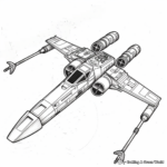 Rogue Squadron X-Wing Coloring Pages 4