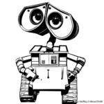 Romantic Eve and Wall-E Coloring Pages 3