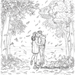 Romantic Fall Scene Coloring Pages for Adults 1