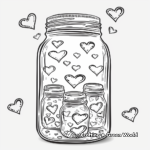 Romantic Love Messages In Mason Jar Coloring Pages 1