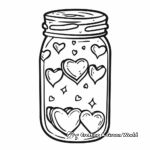 Romantic Love Messages In Mason Jar Coloring Pages 2