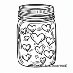 Romantic Love Messages In Mason Jar Coloring Pages 3