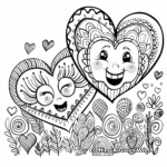 Romantic Two Hearts Coloring Pages 1