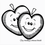 Romantic Two Hearts Coloring Pages 2