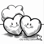 Romantic Two Hearts Coloring Pages 3