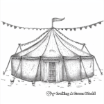 Romantic Wedding Tent Coloring Pages 1