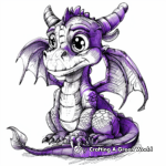 Royal Purple Dragon Coloring Pages 1