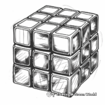 Rubik’s Cube Inspired Fidget Toy Coloring Pages 4