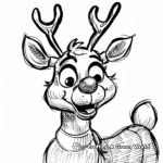 Rudolph the Red-Nosed Reindeer Christmas Coloring Pages 2