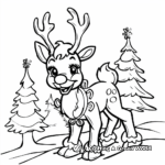 Rudolph the Red-Nosed Reindeer Christmas Coloring Pages 3