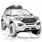 Rugged Ford Explorer Coloring Pages 1