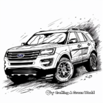 Rugged Ford Explorer Coloring Pages 2