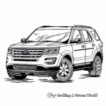Rugged Ford Explorer Coloring Pages 3