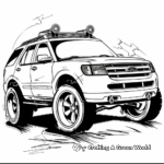 Rugged Ford Explorer Coloring Pages 4