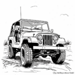 Rugged Jeep CJ7 Coloring Pages 1