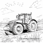 Rural Scene Tractor Coloring Pages 3