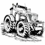 Rural Scene Tractor Coloring Pages 4