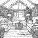 Rustic Country Home Interior Coloring Pages 2