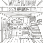 Rustic Country Home Interior Coloring Pages 3